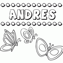 Andrés: dibujos de los nombres para colorear, pintar e imprimir