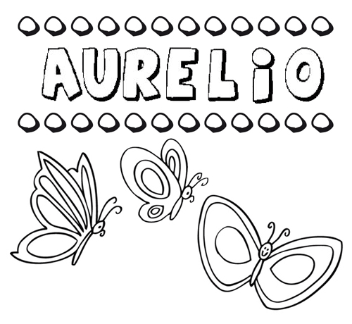 Aurelio: dibujos de los nombres para colorear, pintar e imprimir