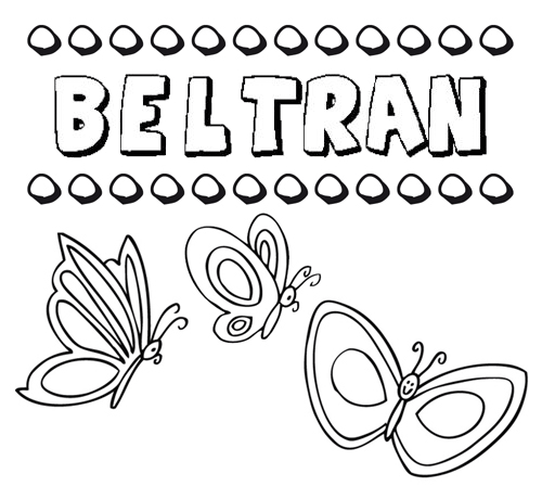 Beltrán: dibujos de los nombres para colorear, pintar e imprimir