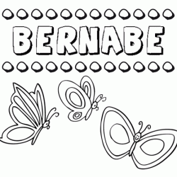 Bernabé: dibujos de los nombres para colorear, pintar e imprimir