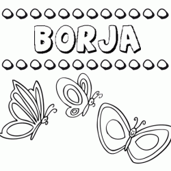 Borja: dibujos de los nombres para colorear, pintar e imprimir