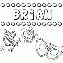 Brian: dibujos de los nombres para colorear, pintar e imprimir