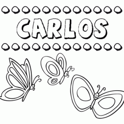 Carlos: dibujos de los nombres para colorear, pintar e imprimir