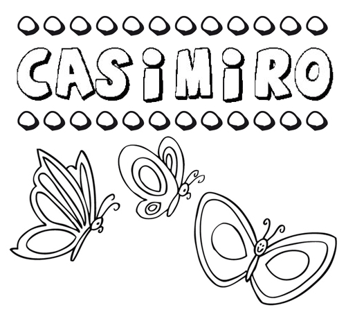 Casimiro: dibujos de los nombres para colorear, pintar e imprimir