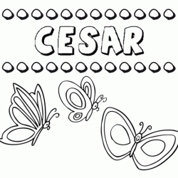 César: dibujos de los nombres para colorear, pintar e imprimir