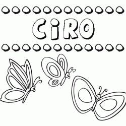 Ciro: dibujos de los nombres para colorear, pintar e imprimir