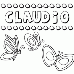 Claudio: dibujos de los nombres para colorear, pintar e imprimir
