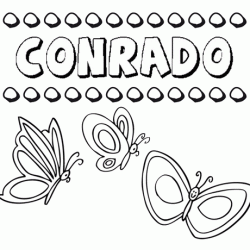 Conrado: dibujos de los nombres para colorear, pintar e imprimir