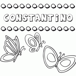 Constantino: dibujos de los nombres para colorear, pintar e imprimir