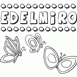 Edelmiro: dibujos de los nombres para colorear, pintar e imprimir