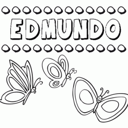 Edmundo: dibujos de los nombres para colorear, pintar e imprimir