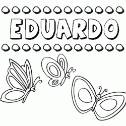 Eduardo: dibujos de los nombres para colorear, pintar e imprimir