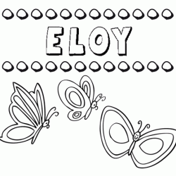 Eloy: dibujos de los nombres para colorear, pintar e imprimir