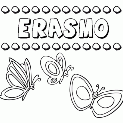 Erasmo: dibujos de los nombres para colorear, pintar e imprimir