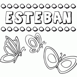 Esteban: dibujos de los nombres para colorear, pintar e imprimir