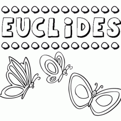 Euclides: dibujos de los nombres para colorear, pintar e imprimir