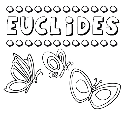 Euclides: dibujos de los nombres para colorear, pintar e imprimir