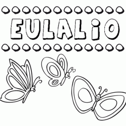 Eulalio: dibujos de los nombres para colorear, pintar e imprimir
