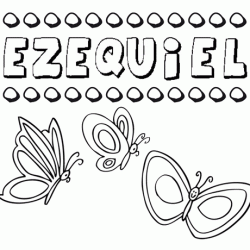 Ezequiel: dibujos de los nombres para colorear, pintar e imprimir