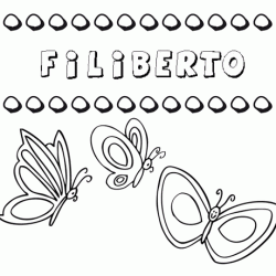 Filiberto: dibujos de los nombres para colorear, pintar e imprimir