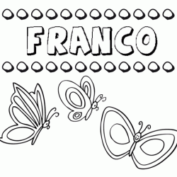 Franco: dibujos de los nombres para colorear, pintar e imprimir