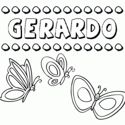 Gerardo: dibujos de los nombres para colorear, pintar e imprimir