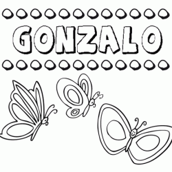 Gonzalo: dibujos de los nombres para colorear, pintar e imprimir