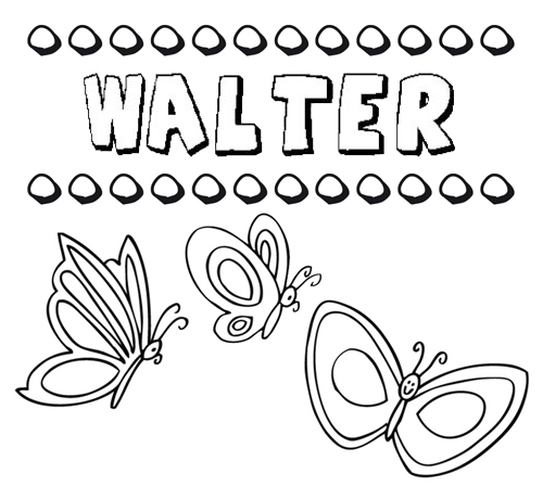 Walter: dibujos de los nombres para colorear, pintar e imprimir