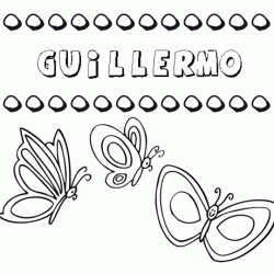 Guillermo: dibujos de los nombres para colorear, pintar e imprimir