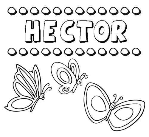 Héctor: dibujos de los nombres para colorear, pintar e imprimir