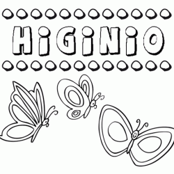 Higinio: dibujos de los nombres para colorear, pintar e imprimir