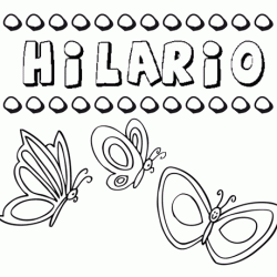 Hilario: dibujos de los nombres para colorear, pintar e imprimir