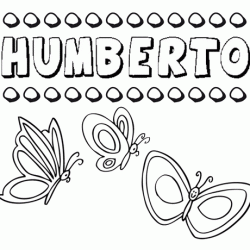 Humberto: dibujos de los nombres para colorear, pintar e imprimir
