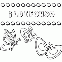 Ildefonso: dibujos de los nombres para colorear, pintar e imprimir