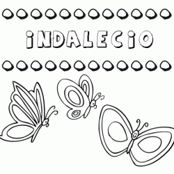 Indalecio: dibujos de los nombres para colorear, pintar e imprimir