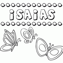 Isaías: dibujos de los nombres para colorear, pintar e imprimir