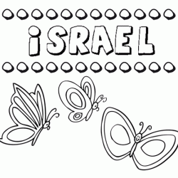 Israel: dibujos de los nombres para colorear, pintar e imprimir