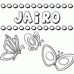 Jairo: dibujos de los nombres para colorear, pintar e imprimir