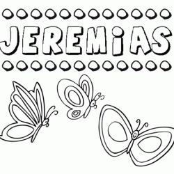Jeremías: dibujos de los nombres para colorear, pintar e imprimir