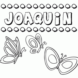 Joaquín: dibujos de los nombres para colorear, pintar e imprimir