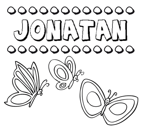  Jonatán  dibujos de los nombres para colorear, pintar e imprimir