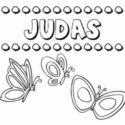 Judas: dibujos de los nombres para colorear, pintar e imprimir
