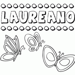Laureano: dibujos de los nombres para colorear, pintar e imprimir