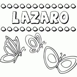 Lázaro: dibujos de los nombres para colorear, pintar e imprimir