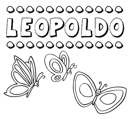 Leopoldo: dibujos de los nombres para colorear, pintar e imprimir