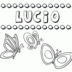 Lucio: dibujos de los nombres para colorear, pintar e imprimir