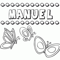 Manuel: dibujos de los nombres para colorear, pintar e imprimir