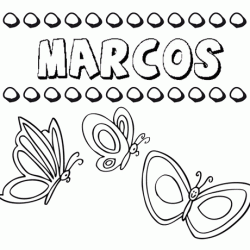 Marcos: dibujos de los nombres para colorear, pintar e imprimir