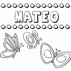 Mateo: dibujos de los nombres para colorear, pintar e imprimir