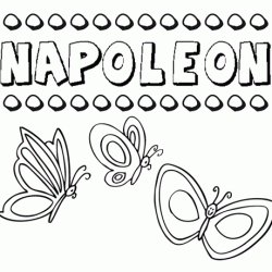 Napoleón: dibujos de los nombres para colorear, pintar e imprimir